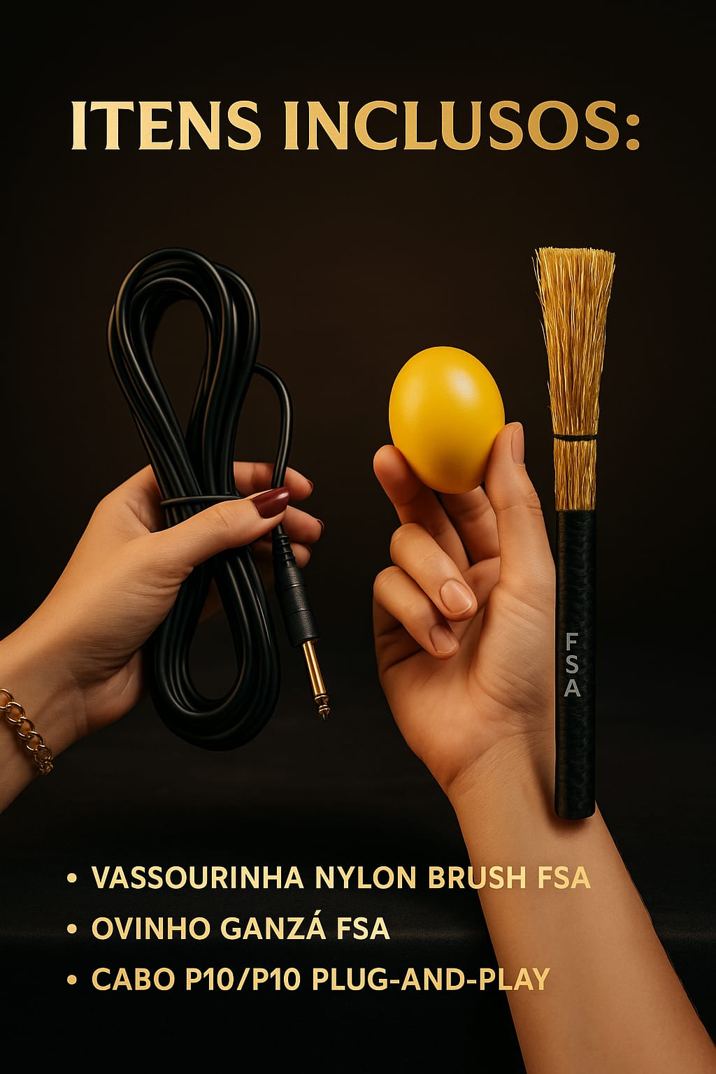 Cajón Eletrificado TOM+ Profissional com Acessórios