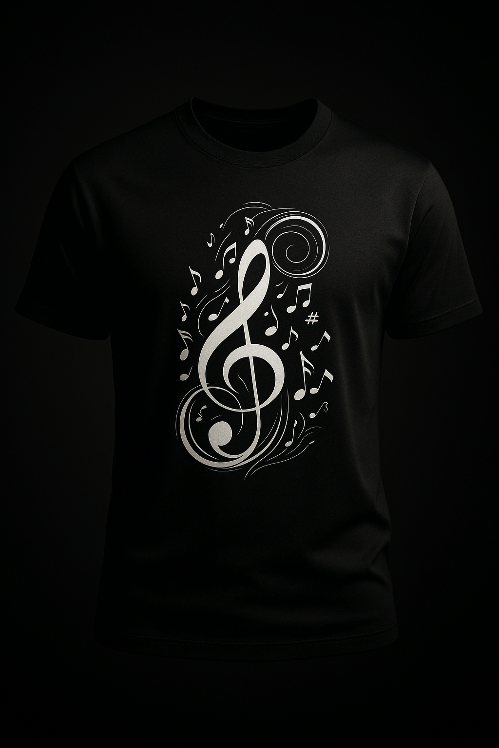 Camiseta Masculina Clave De Sol Nota Musical Camisa Algodão