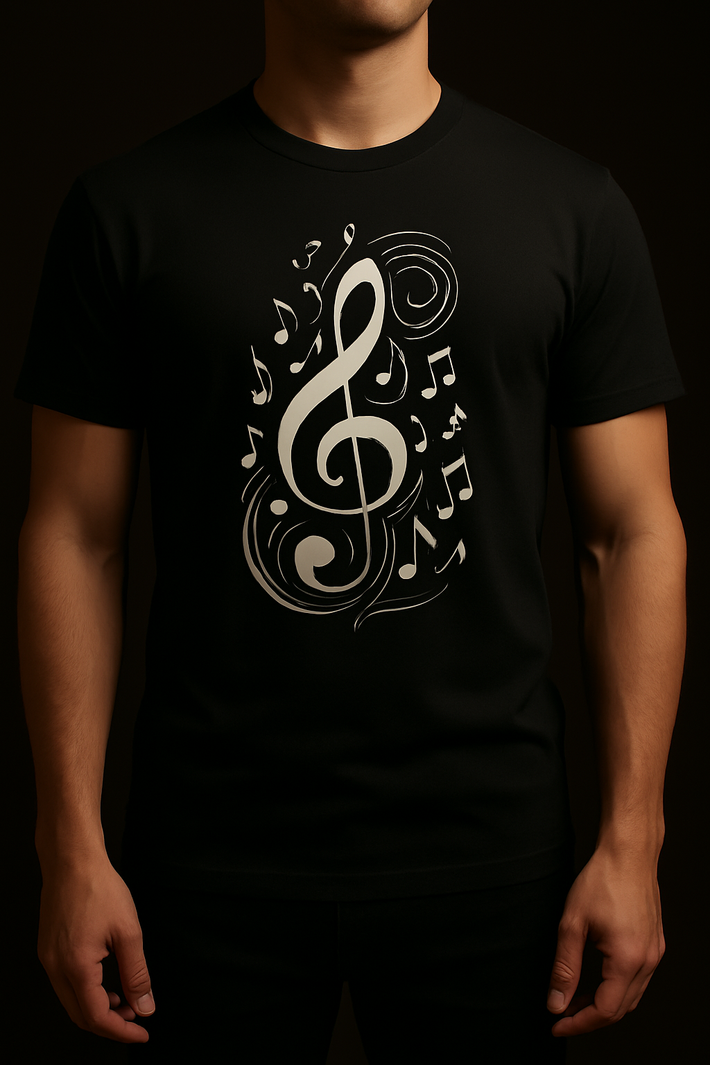 Camiseta Masculina Clave De Sol Nota Musical Camisa Algodão