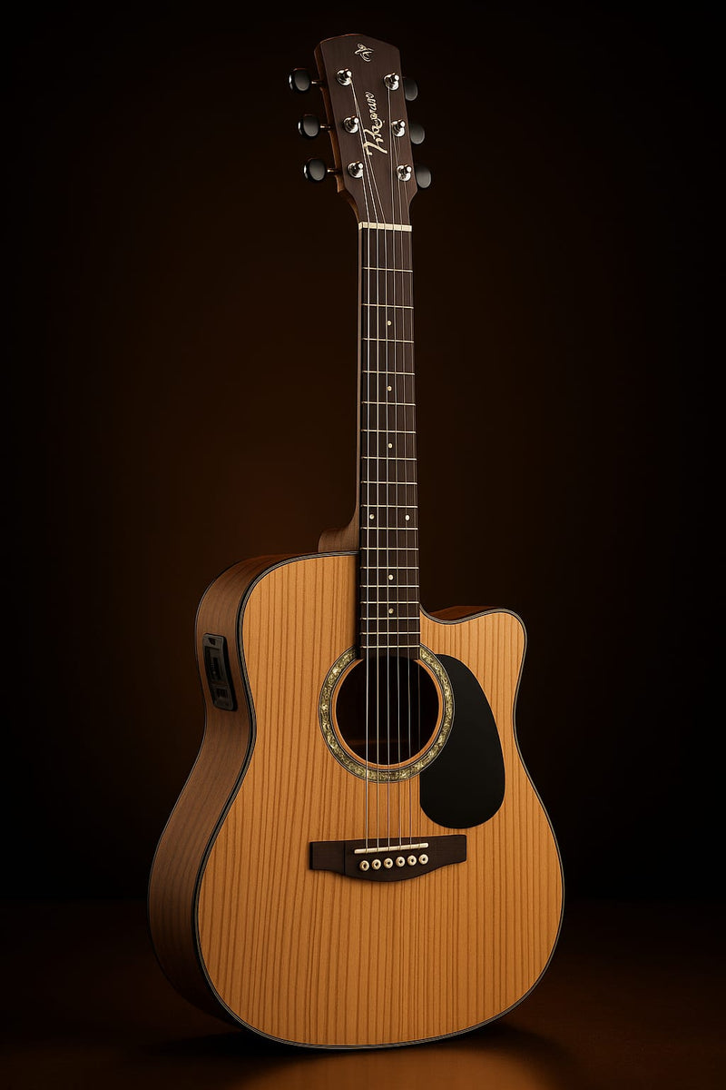 Violão eletroacústica Giannini Performance GF-1D CEQ Spruce para destros 3 tone sunburst madeira técnica verniz brilhante