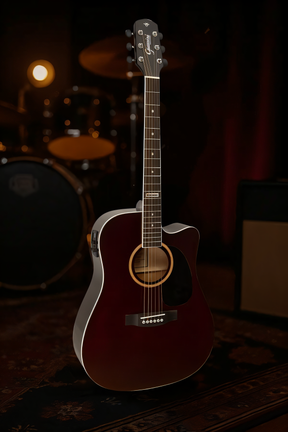 Violão eletroacústica Giannini Performance GF-1D CEQ Spruce para destros 3 tone sunburst madeira técnica verniz brilhante