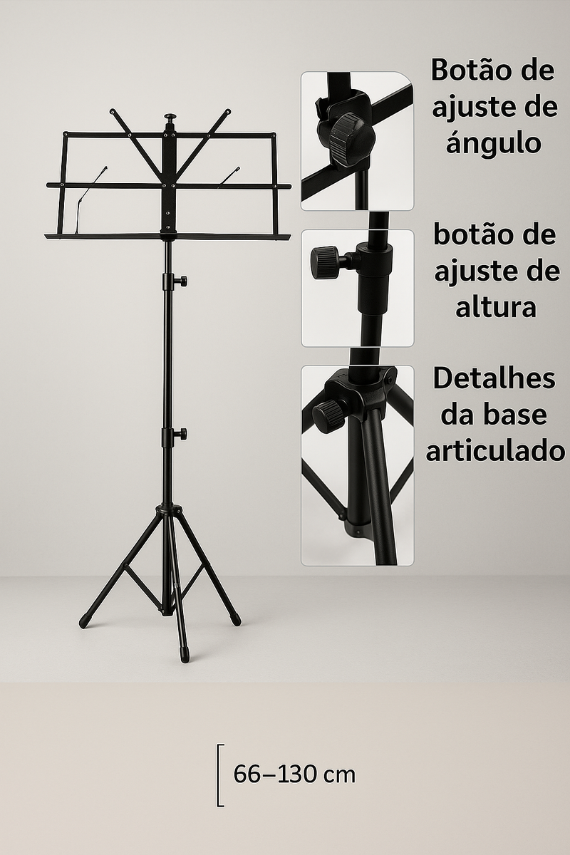 SUPORTE PORTÁTIL PARA PARTITURAS MUSICAIS