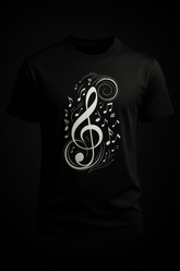 Camiseta Masculina Clave De Sol Nota Musical Camisa Algodão