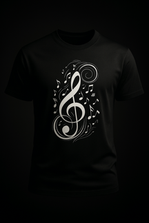 Camiseta Masculina Clave De Sol Nota Musical Camisa Algodão