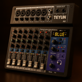 🎚️ Mesa de Som TEYUN A8 — Controle Profissional na Palma da Sua Mão!