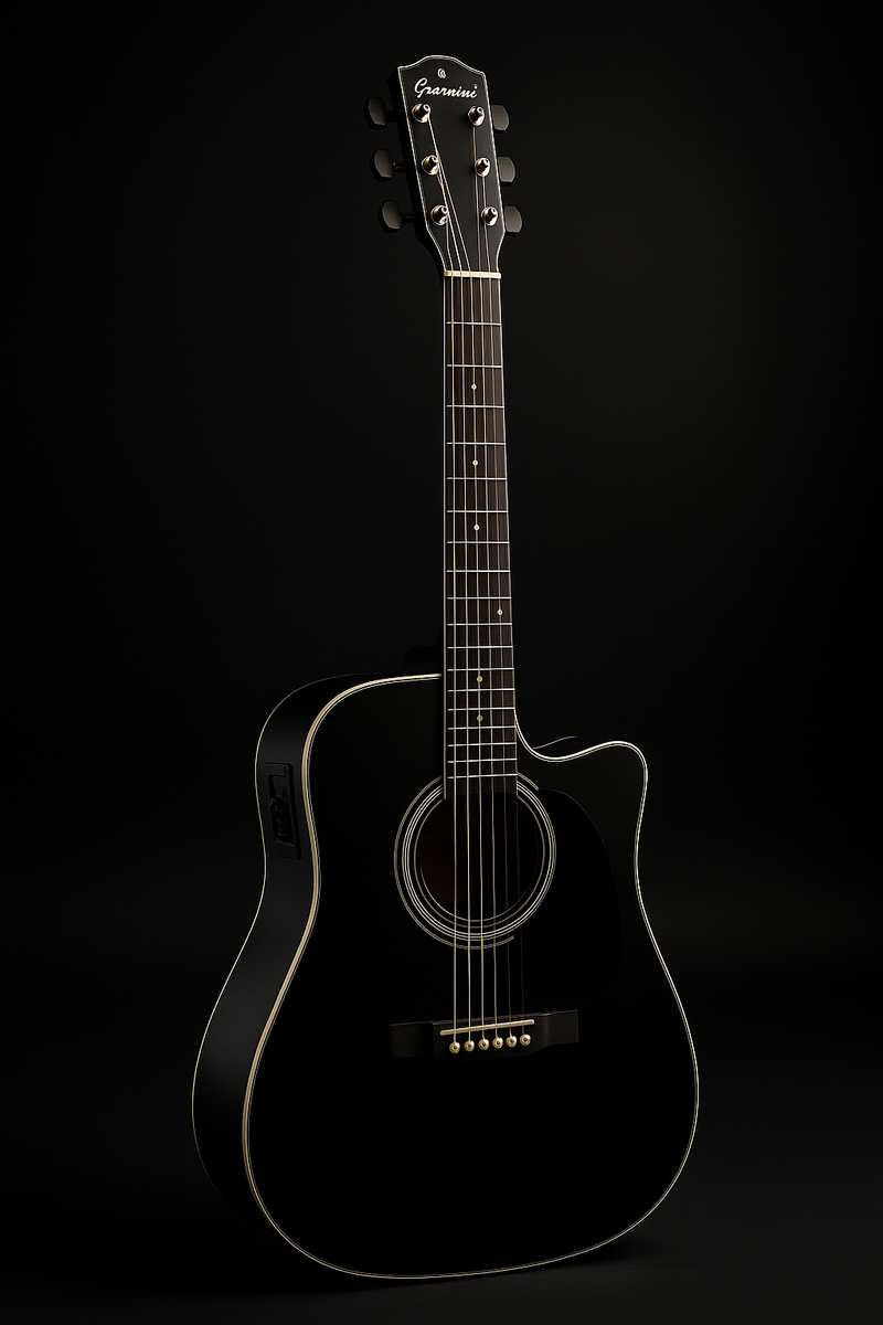 Violão eletroacústica Giannini Performance GF-1D CEQ Spruce para destros 3 tone sunburst madeira técnica verniz brilhante