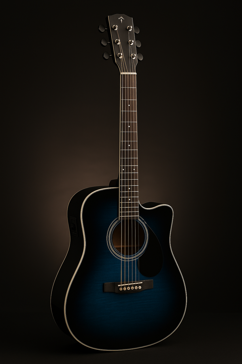 Violão eletroacústica Giannini Performance GF-1D CEQ Spruce para destros 3 tone sunburst madeira técnica verniz brilhante