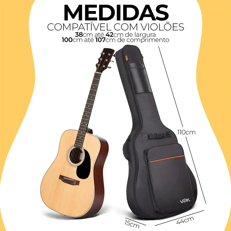 Capa Premium para Violão VOK — Proteção, Estilo e Conforto para Músicos de Verdade!