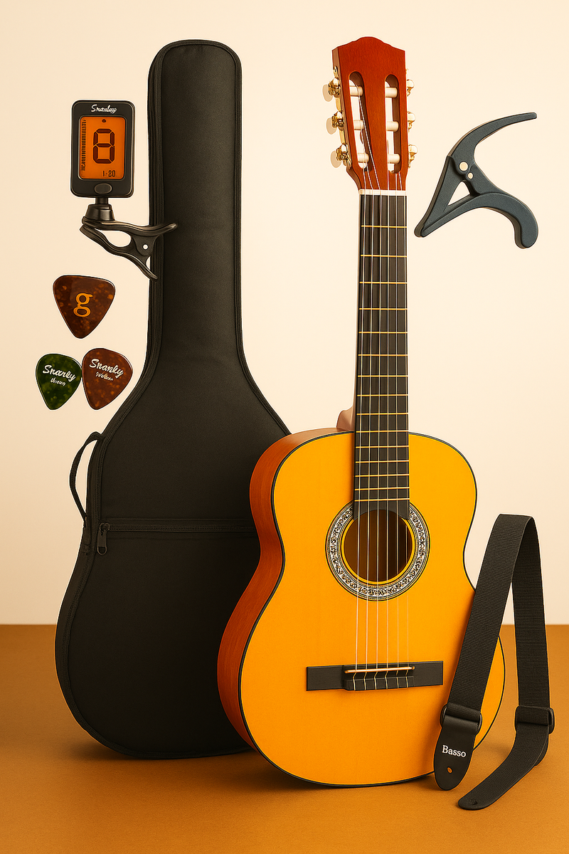 Kit Violão Acústico Estudante Bravo An100 Nylon Clássico + Acessórios