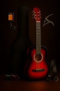 Kit Violão Acústico Estudante Bravo An100 Nylon Clássico + Acessórios