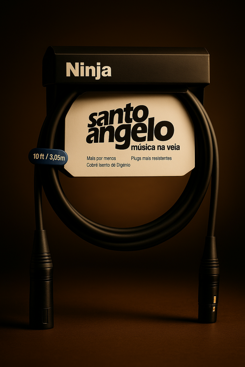 Cabo Dmx / Balanceado / Xlr -- Santo Angelo Lw -- 3 Metros Cor Preto