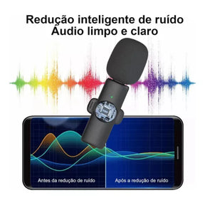 KIT 2 Microfone Sem Fio Duplo H’MASTON